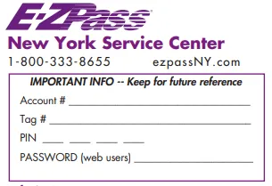 EZ Pass NY Account Login(EZPASSNY) - E-ZPass® New York